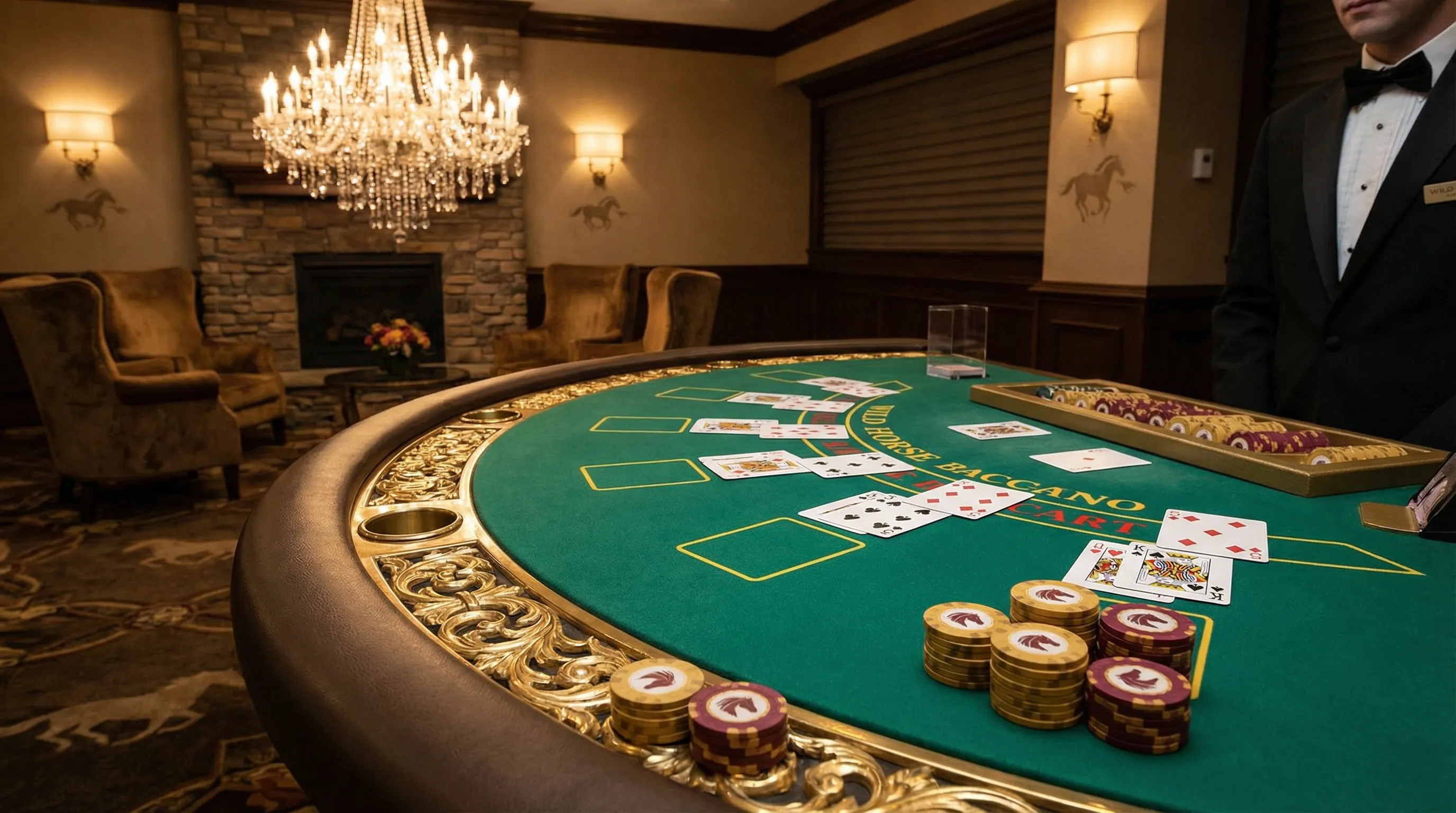 Mesa de bacará elegante no brlbet