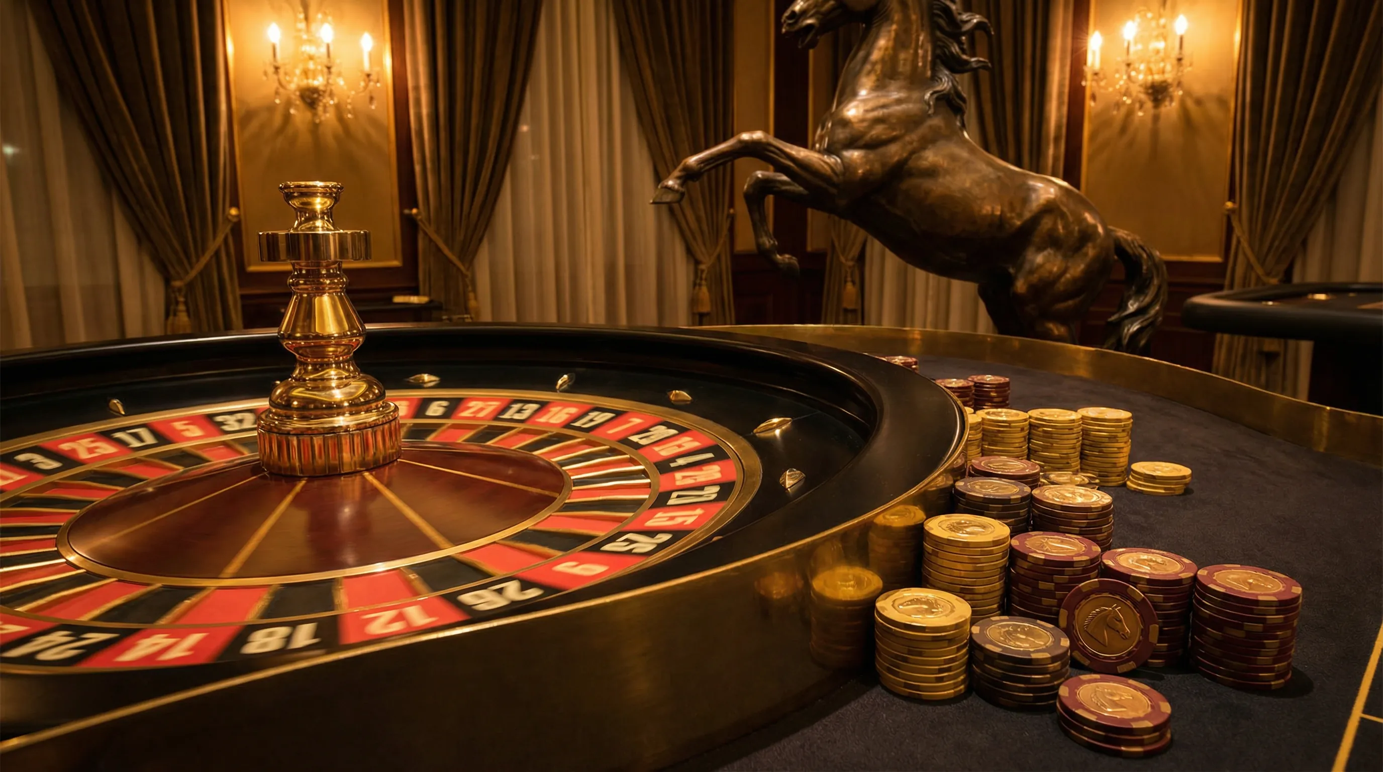 Roleta europeia dourada no cassino brlbet